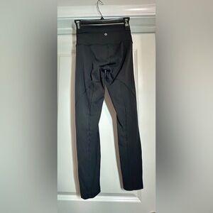 Lululemon Black Leggings with Cutouts Down the Back